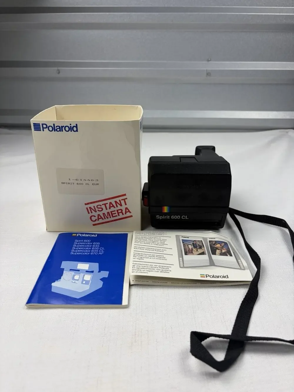 Vintage Polaroid Spirit 600 Land Camera Black USA Made Untested Great Condition